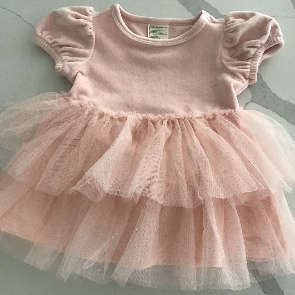 First Impressions Baby Girl Short Sleeve Dress light rose Size 6-9 Months